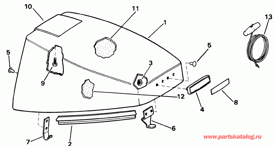 �������� ����� Evinrude E10RLENA 1992  - Johnson