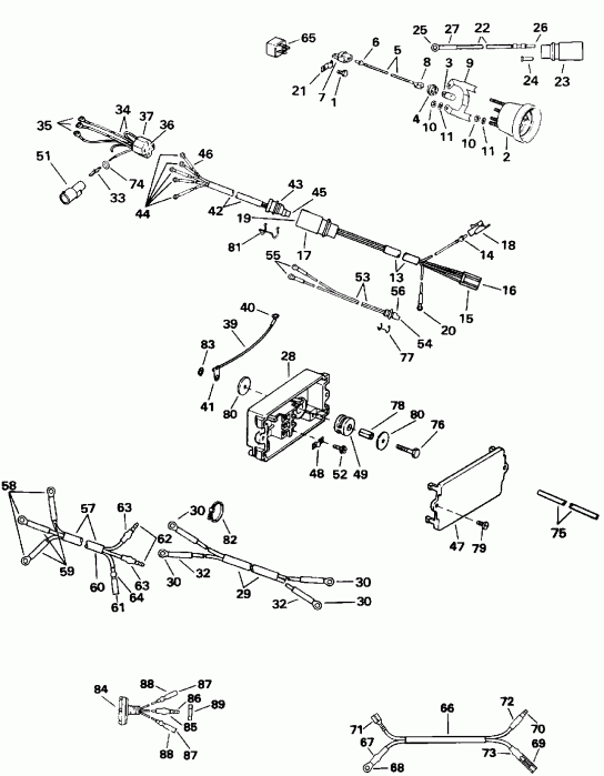 ����� ������� E115JLEND 1992  - wer Trim / tilt ��������� - wer Trim/tilt Electrical