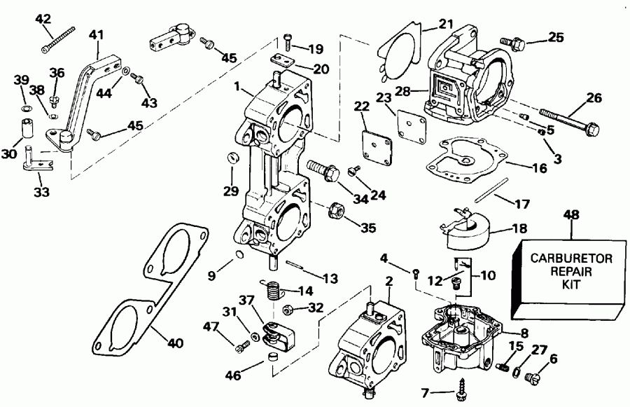 ��������� ��������� Evinrude E200CXENE 1992  - 185, 225 25