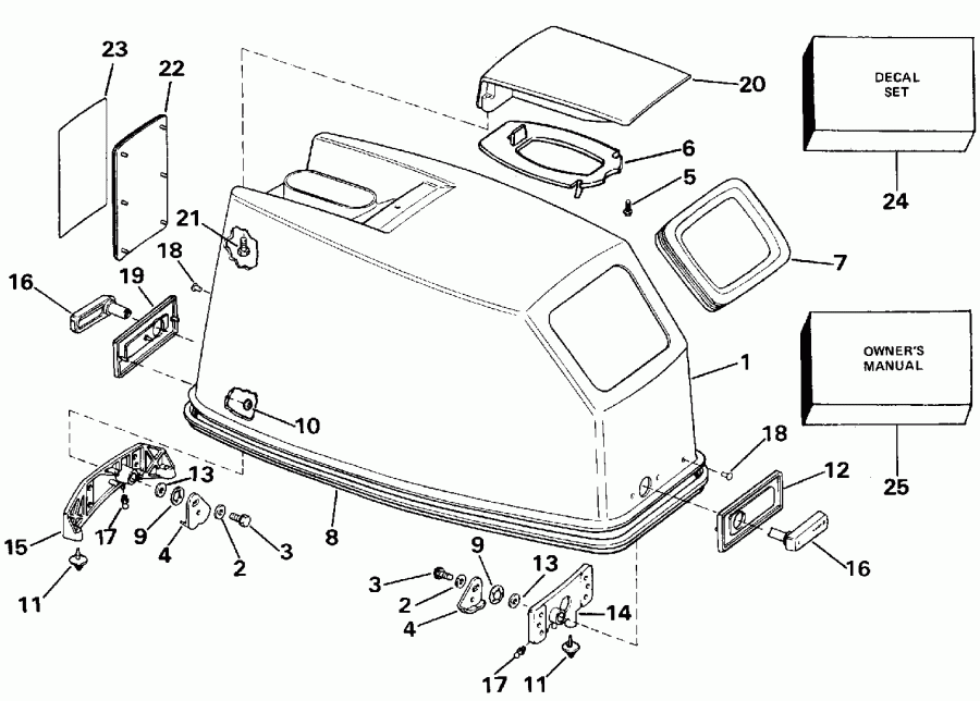 �������� ��������� ����� Evinrude E200CXENE 1992  - Johnson - 185 - Johnson - 185