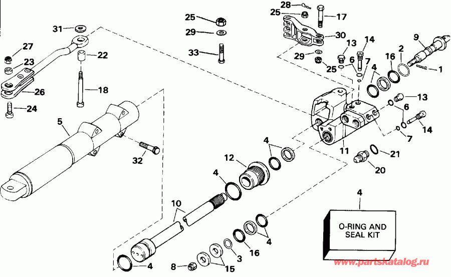 ����� Evinrude E200TXENE 1992  - linder Valve Assembly