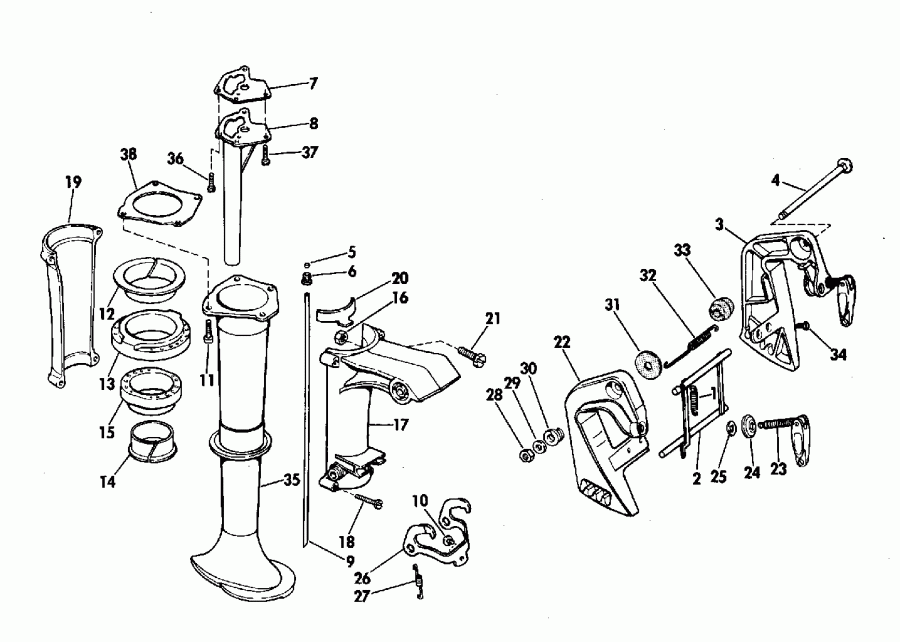 ��������� �������� ����� ������� E225PLENR 1992  - Johnson - 200tx, 200cx, 225t, 225p, 225c / Johnson - 200tx, 200cx, 225t, 225p, 225c