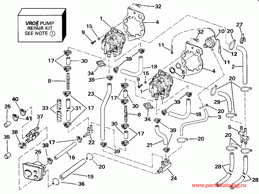 ��������� �������� ����� Evinrude E250CZEND 1992  - o2 Pump