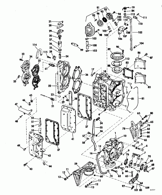 ��������� Evinrude E250TXEND 1992  - rburetor / rburetor