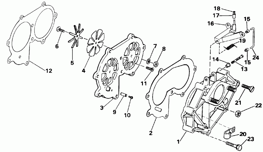  EVINRUDE E25RWLENB 1992  - take Manifold / take ���������