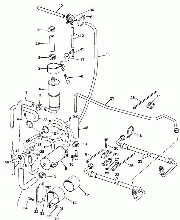 ��������� Evinrude E300PLEND 1992  - wer Steering Group
