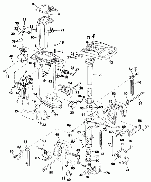 Evinrude E30RENR 1992  - 20 & 25 Models Only
