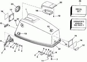 ������ ��������� (�����) - Johnson Electric Start Models (Engine Cover - Johnson Electric Start Models)