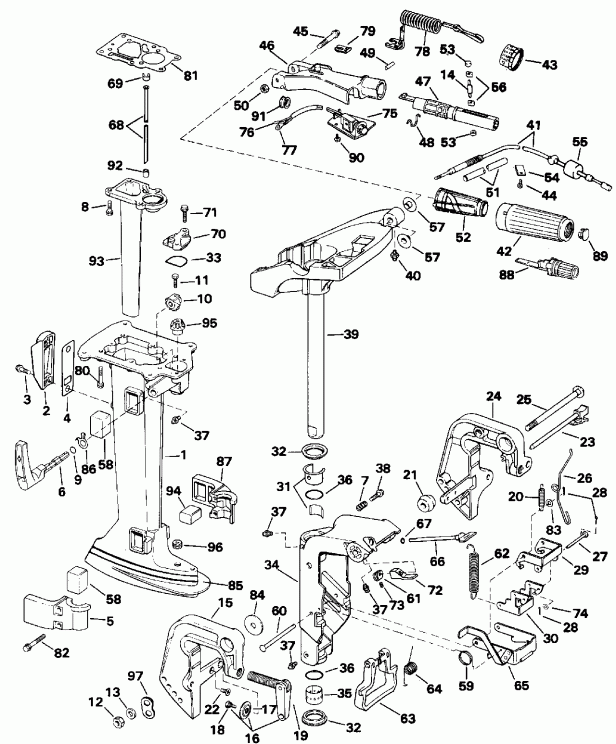 ��������� ��������� Evinrude E4RDHLENM 1992  - dsection / dsection