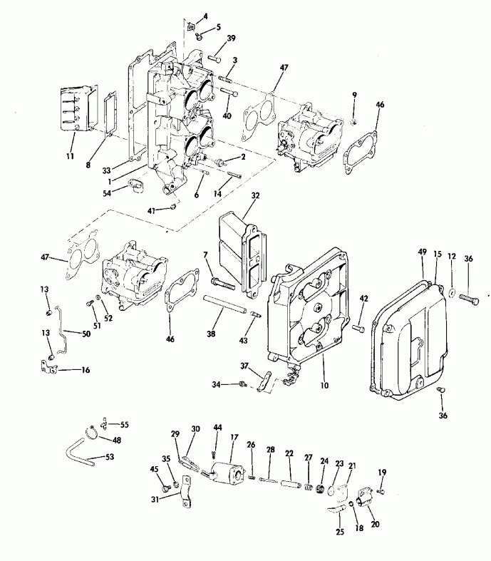 ����� EVINRUDE E50JENJ 1992  - Electric Start & Tl Models (