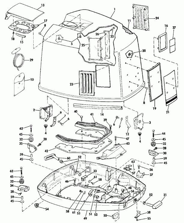 �������� ��������� ����� ������� E50TLENM 1992  - Evinrude ���� Start Only / Evinrude Rope Start Only