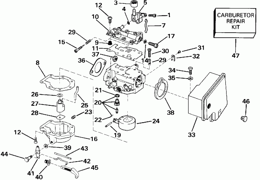 ��������� ����� Evinrude E6RLENM 1992  - rburetor - rburetor