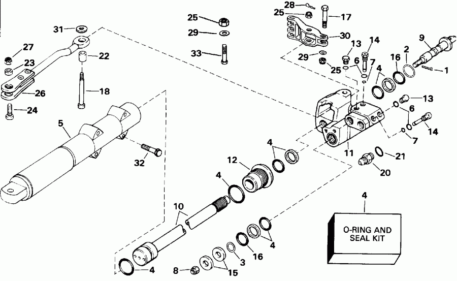 ��������� �������� ����� Evinrude VE200SLENS 1992  - linder Valve Assembly / linder ������ Assembly