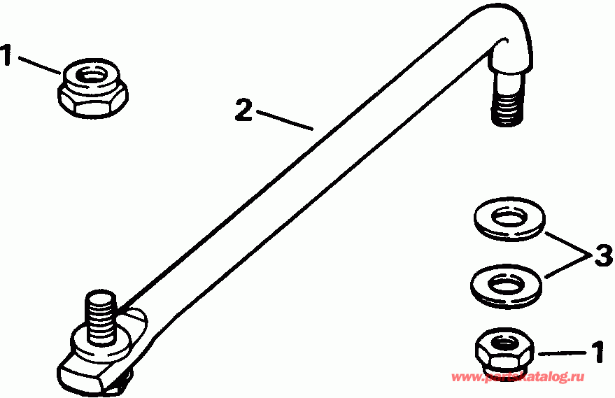 ����� ������� E115TXATS 1993  - eering Link Kit (w/power Trim & Tilt) - ee������ ����������� Kit (w / ���������������� ��������� �������)