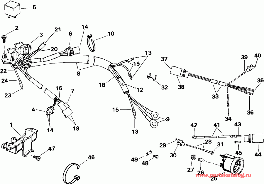 ��������� EVINRUDE E150EXATS 1993  - wer Trim / tilt ���������