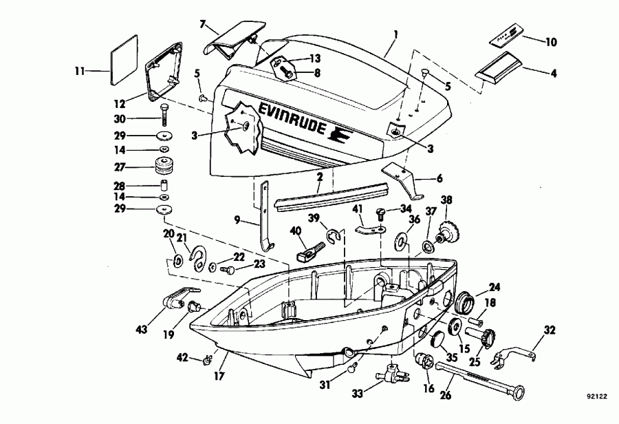 ����� EVINRUDE E150GLETR 1993  - wer ������ ��������� (�����)