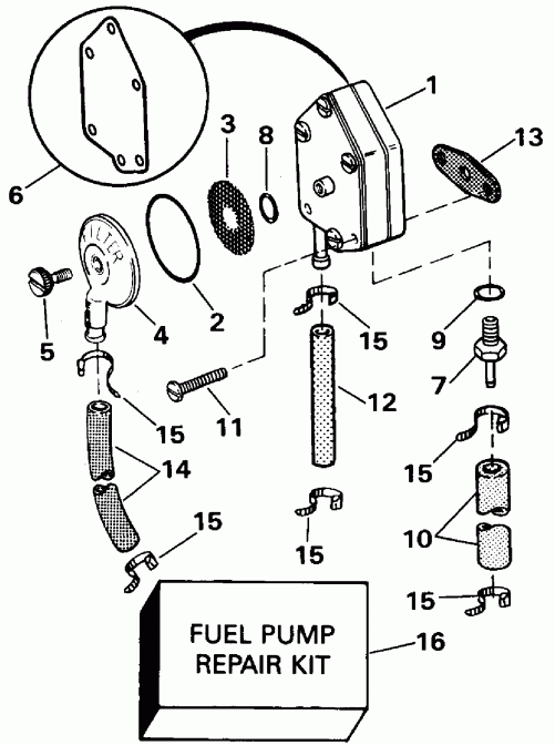 ��������� ��������� EVINRUDE E20CRLETS 1993  - el ����� - el Pump