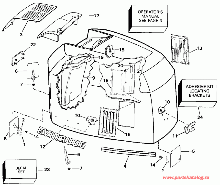 ��������� ����� Evinrude E225CZATS 1993  - Evinrude - 200 Stl, Ve200sl, 225stl / Evinrude - 200 Stl, Ve200sl, 225stl