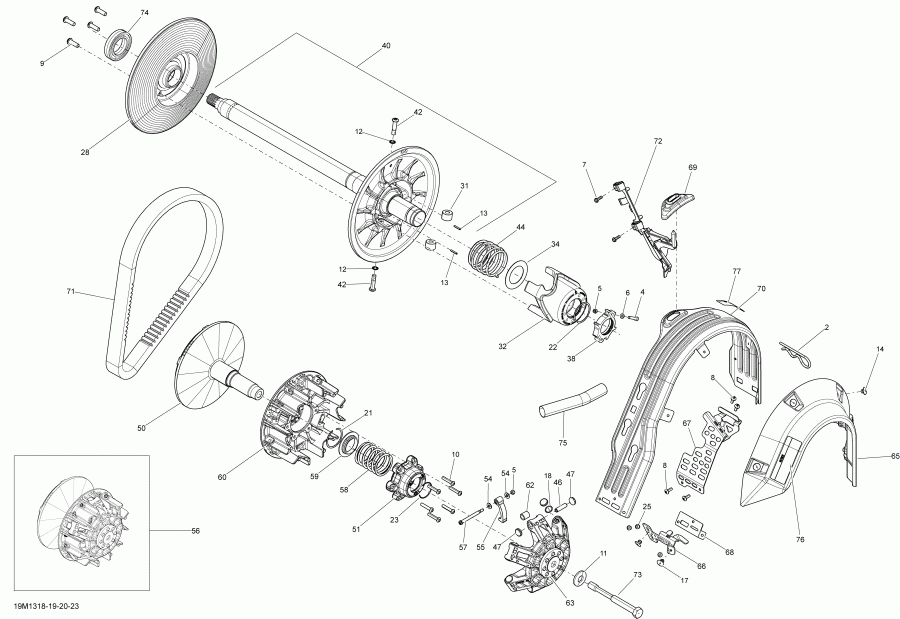   GSX LE & SE 1200 XR, 2013 - Pulley System