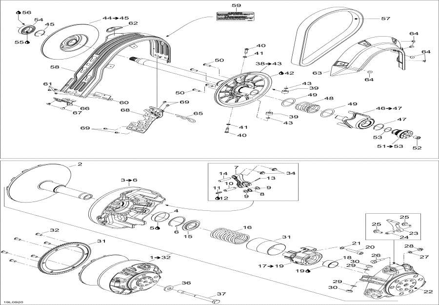 Snowmobiles lynx  - Drive System / Drive System