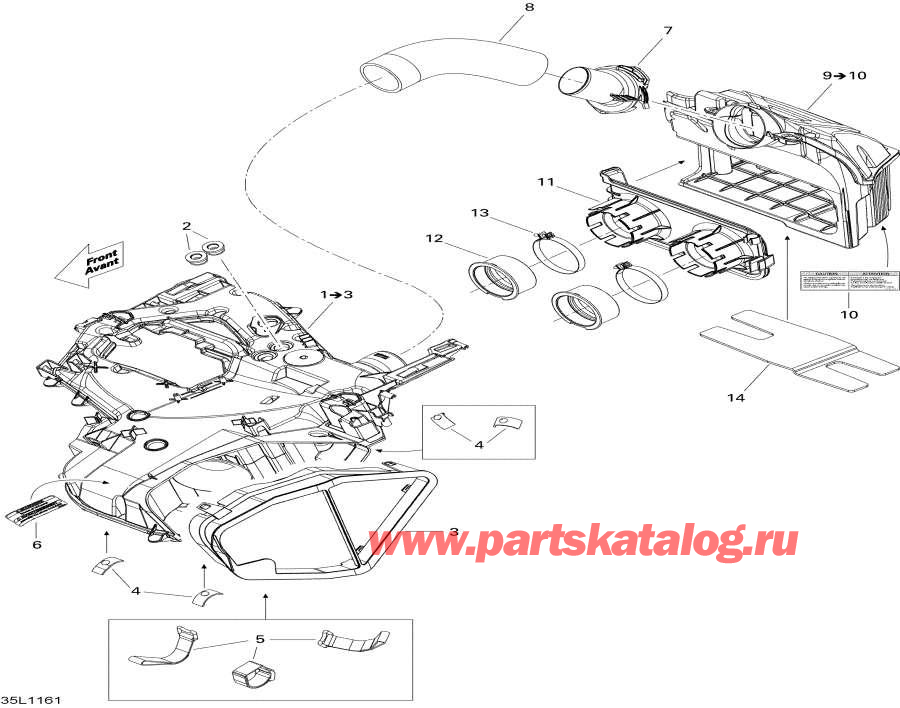 Snow mobile lynx  - Air Intake System - Air ������� ������ System