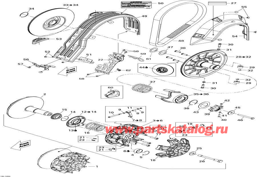 Snowmobile lynx  - Pulley System -  System