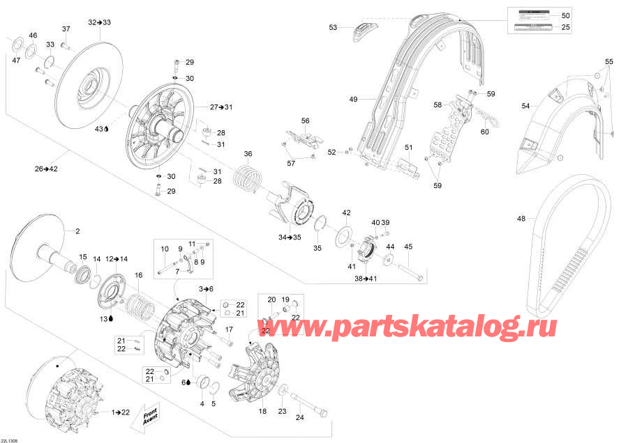 Snowmobile   - Pulley System -  System